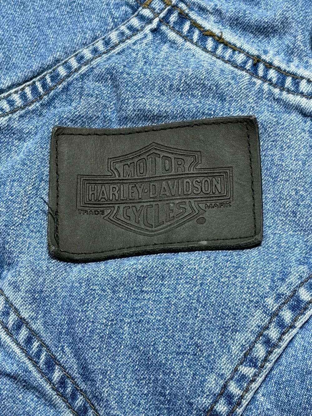 Vintage Harley-Davidson Denim Bib Overalls Medium - Picture 8 of 8